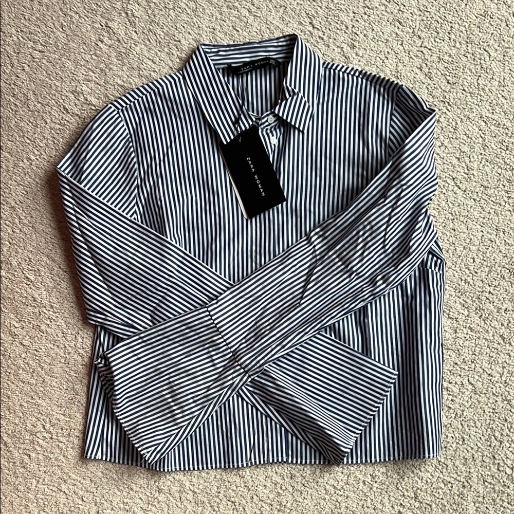 Striped Button-Up Shirt